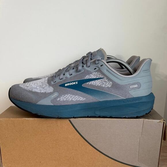 Brooks Launch Grey/Blue Men Running Sneakers- SZ 11 main image 8